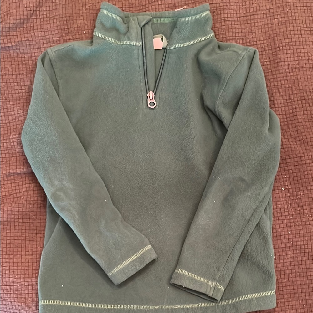 Kids Green Half-Zip Sweater